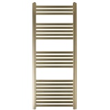 JTP Vos Brushed Brass 1200mm x 500mm Heated Towel Radiator Cut Out